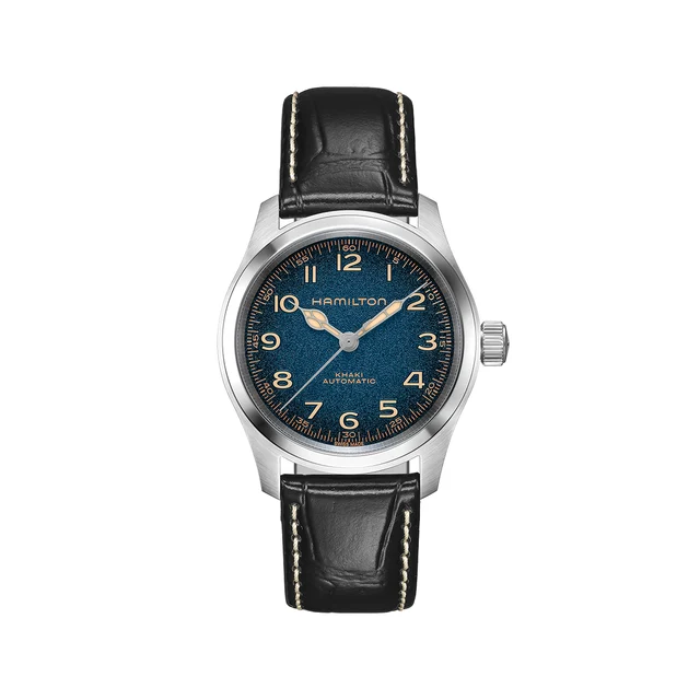 Hamilton Khaki Field Murph 38mm - Blue on Leather Strap H70405740 kol saati