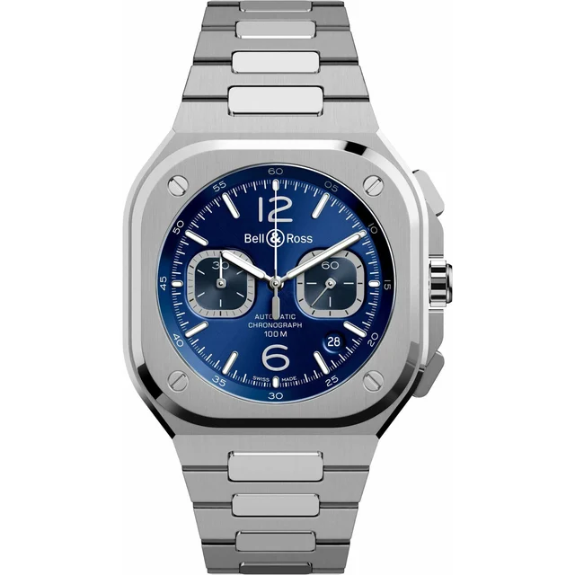 Bell & Ross Chrono Blue Steel on Bracelet BR05C-BLU-ST/SST BR05C-BU-ST/SST kol saati